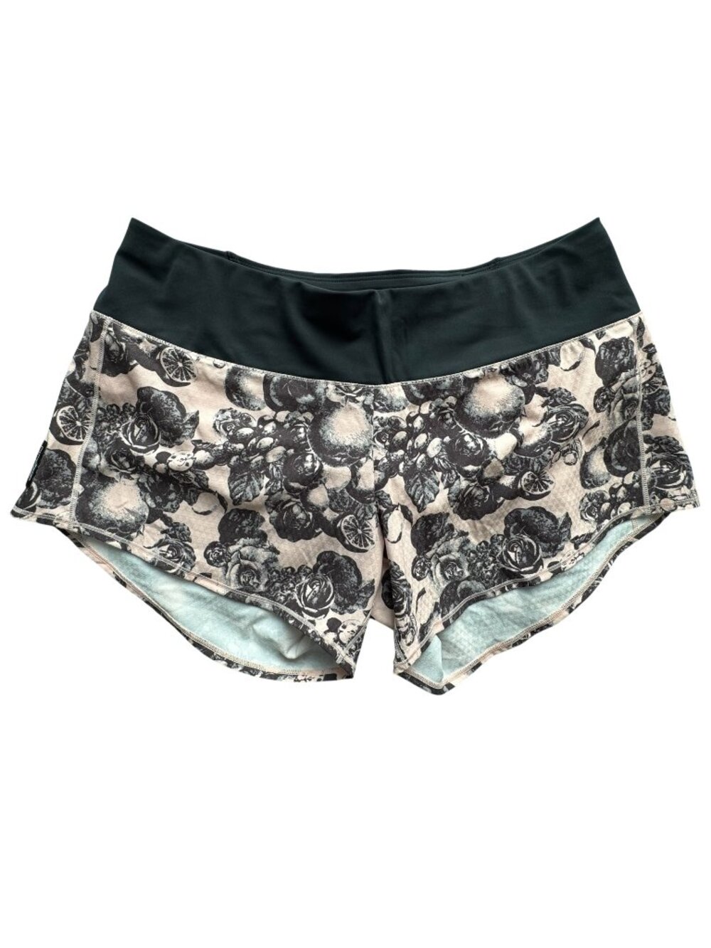 Oiselle Women’s Rose Botanical Print Roga Running Shorts, Sz 8